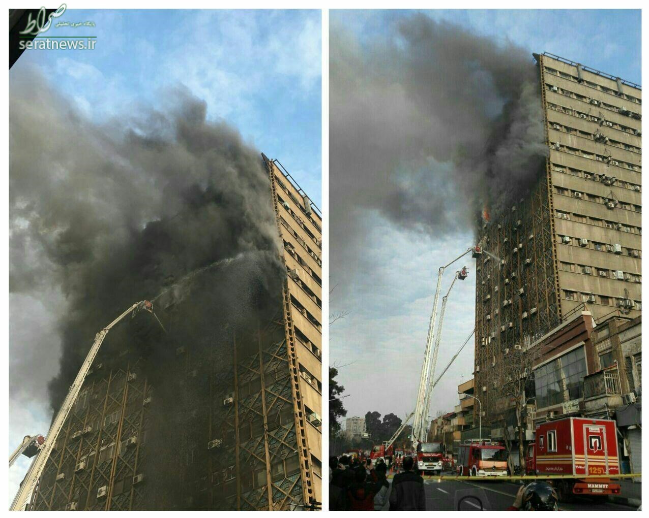 عکس/ آتش سوزی در ساختمان پلاسکو