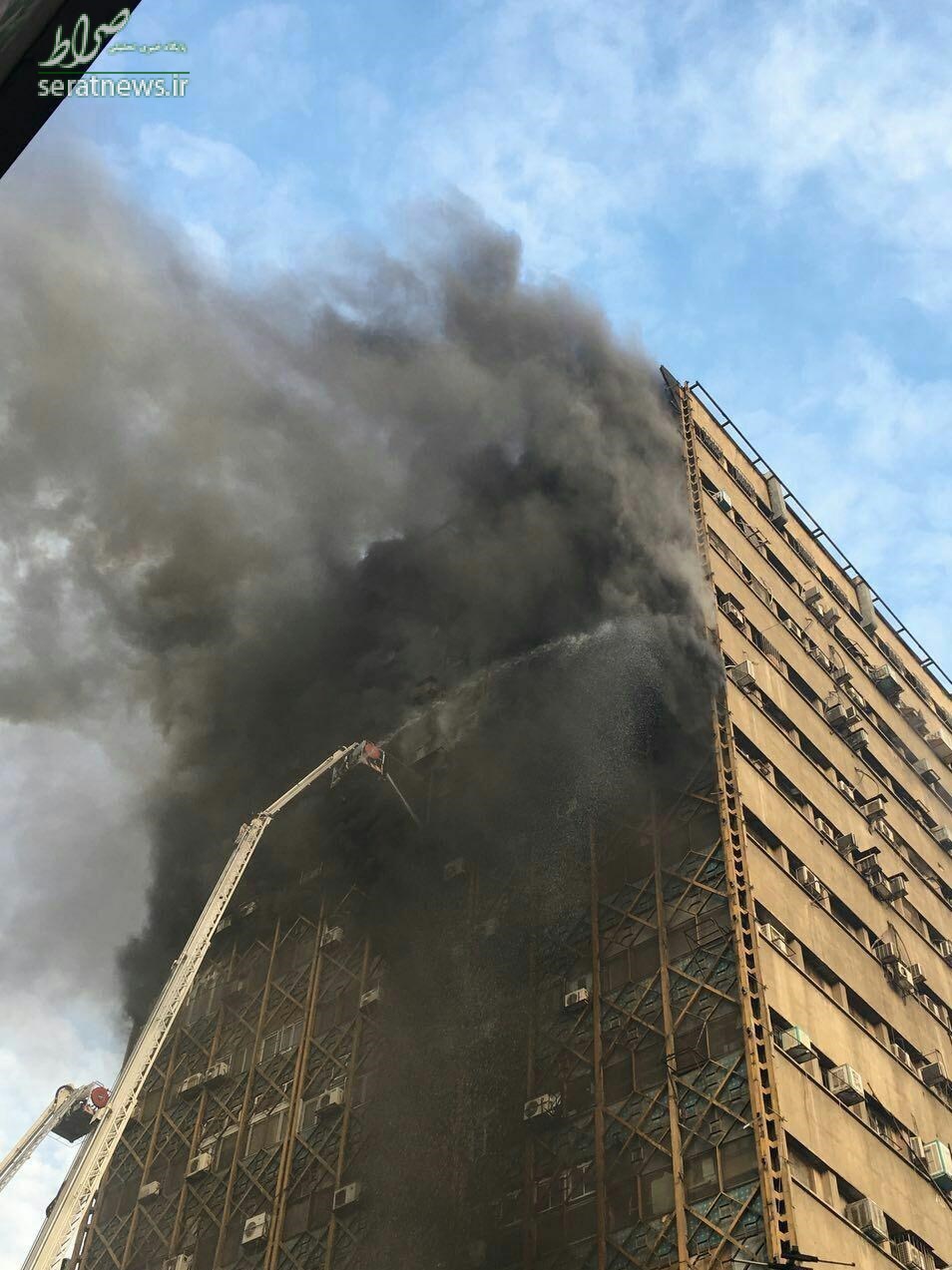 عکس/ آتش سوزی در ساختمان پلاسکو