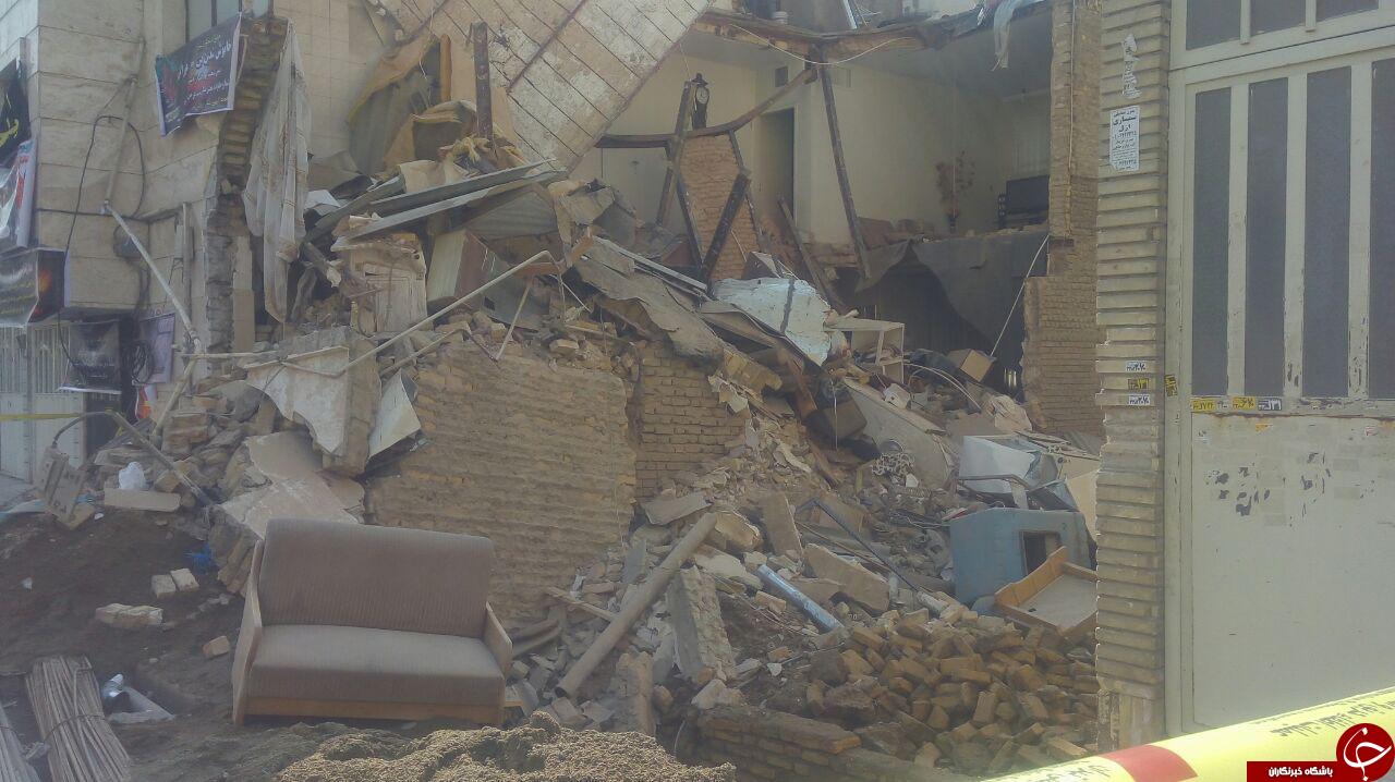 عکس/ ریزش ساختمان ۳ طبقه در شهرک مشیریه