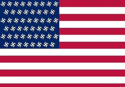 پرچم آمریکا بعد از پیروزی ترامپ+عکس