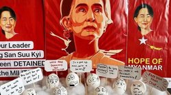 اعتراضات خلاقانه میانماری‌ها با تخم‌مرغ‌های عید پاک+ عکس