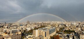 عکس| رنگین‌کمان امروز در آسمان تهران